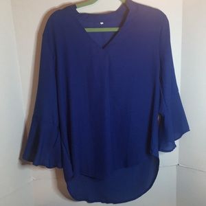 NO BRAND TAG BOHO TOP WITH BELL SLEEVES SIZE XXL
